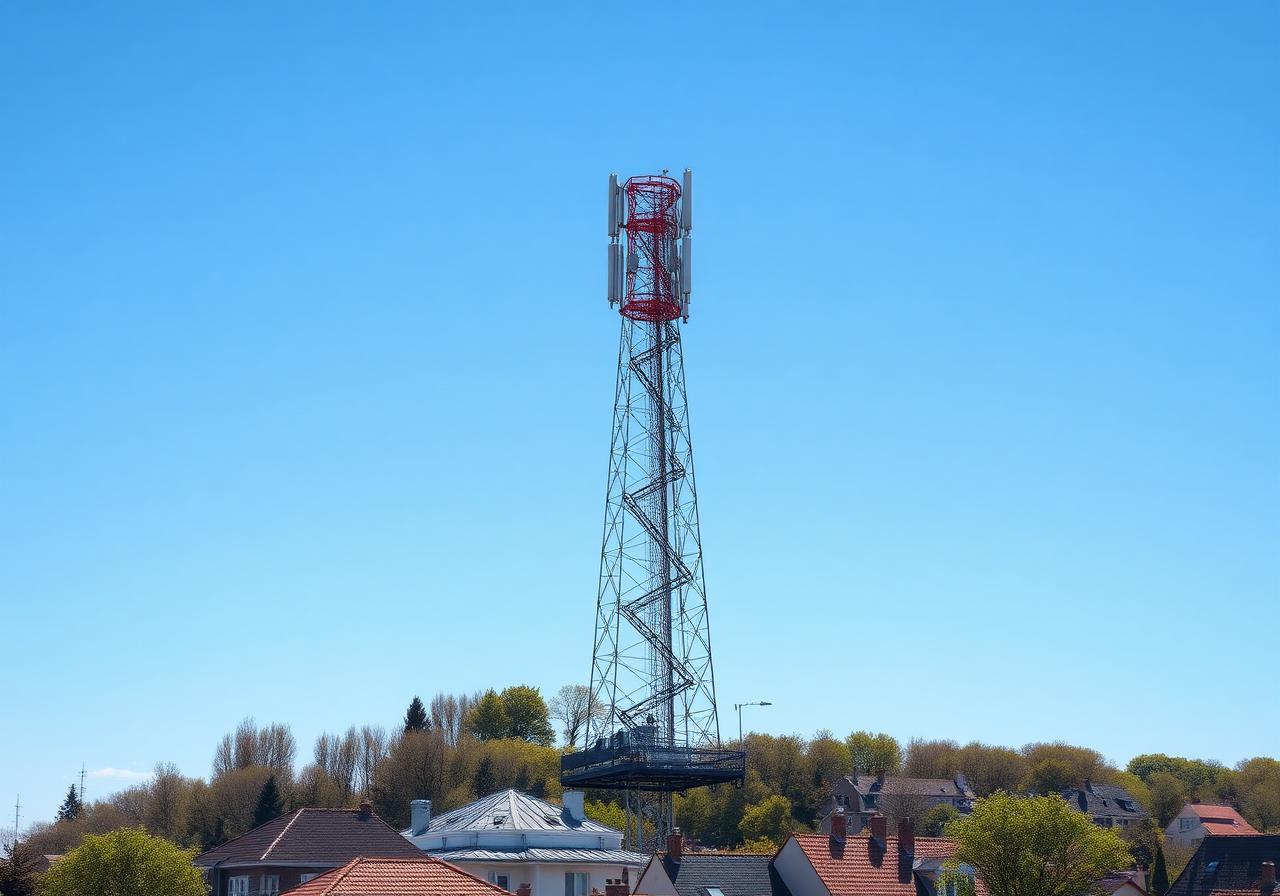 Antenne relais 4G/5G assurant la couverture Orange à Mazamet